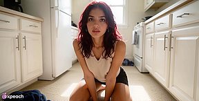 Blonde Mediterranean Gets Fucked Hard in Kitchen